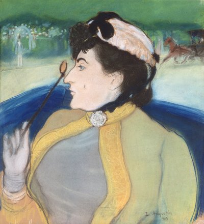 Vrouw in een Barouche, 1889 door Louis Anquetin